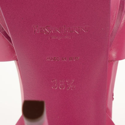 Saint Laurent Calfskin Tribute 105 Platform Sandals 36.5 Cuoio Paint Fuxia Fuchsia 6 of 8