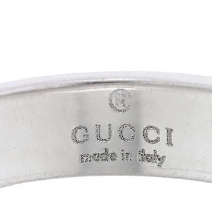 Gucci 18K White Gold 4mm Icon Thin Band Ring 50 5.25 4 of 4