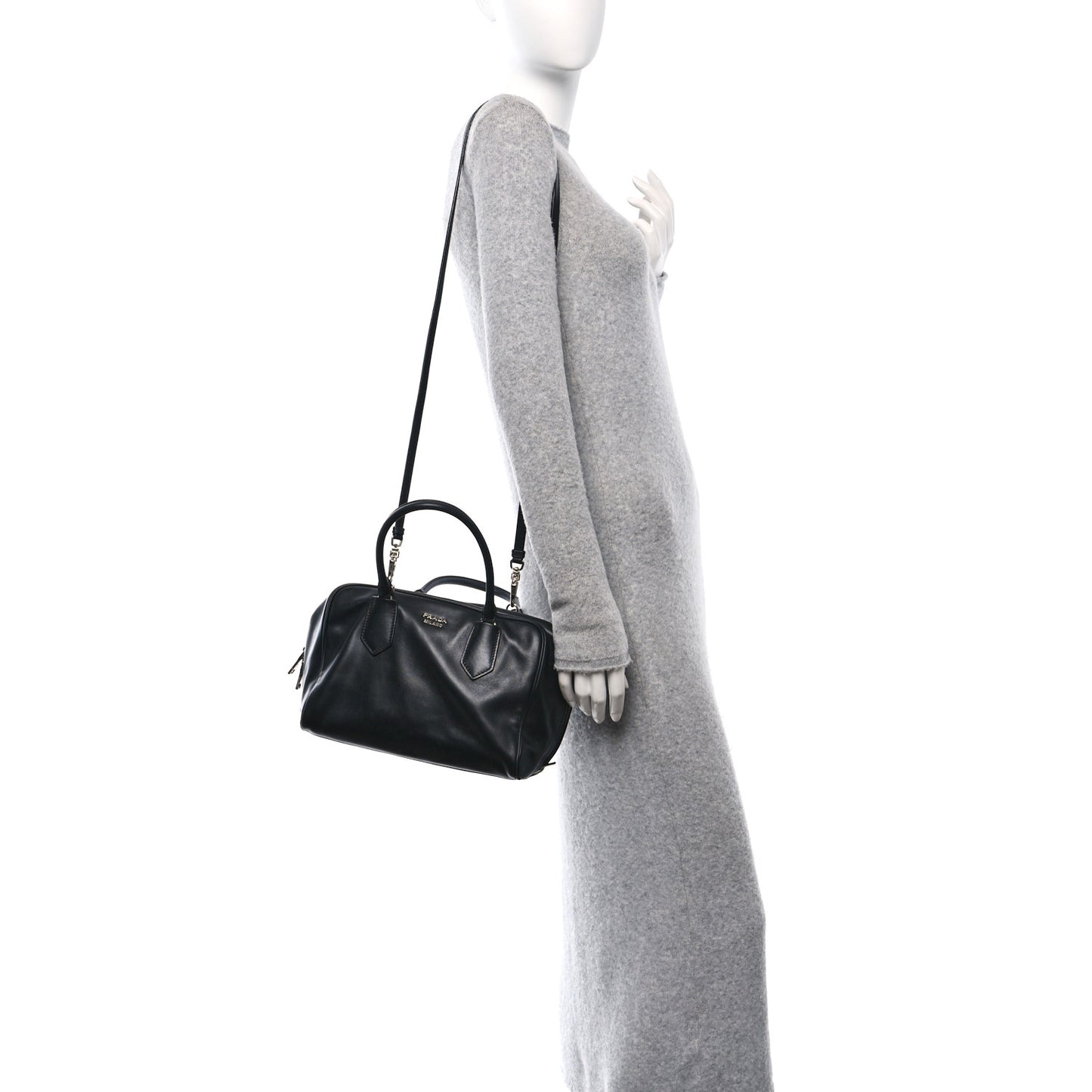 Soft Calf Medium Inside Tote Black Turchese