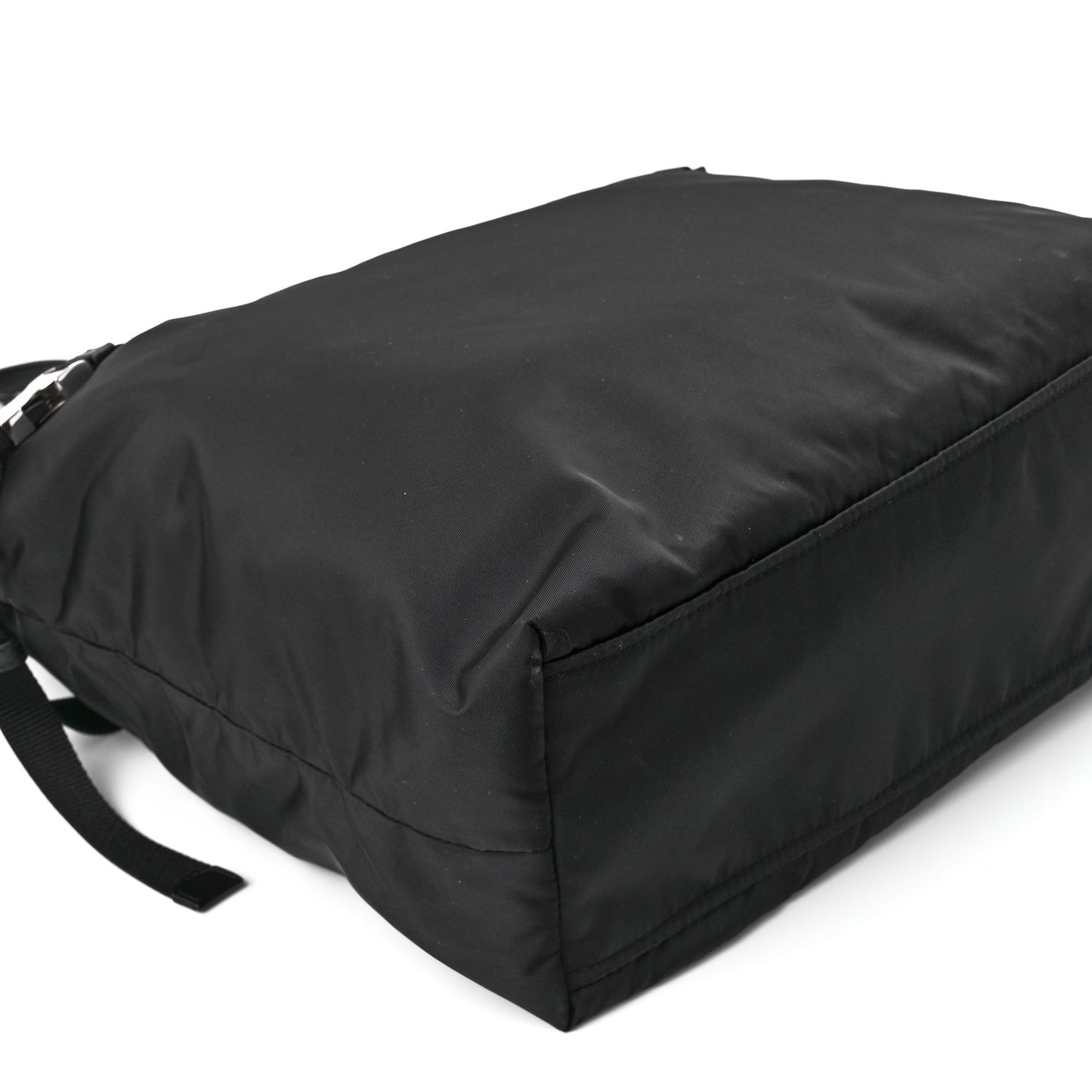 Tessuto Soft Calf Nylon Tote Black