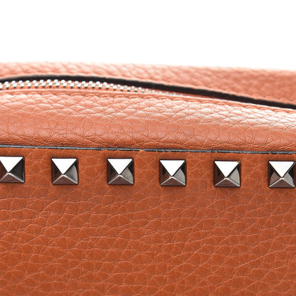 Valentino Garavani Pebbled Calfskin Rockstud Flap Pocket Camera Crossbody Bag Orange 13 of 13