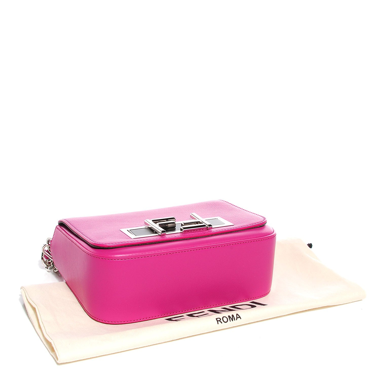 Fendi Smooth Calfskin 3Baguette Shoulder Bag Magenta 4 of 10