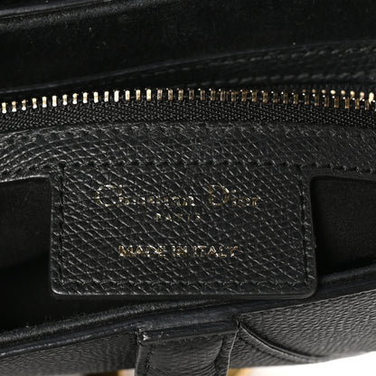Christian Dior Grained Calfskin Saddle Bag Black 6 of 10