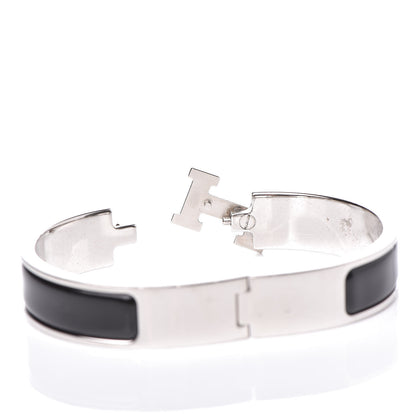 Hermes Enamel Narrow Clic Clac H Bracelet PM Black 4 of 7