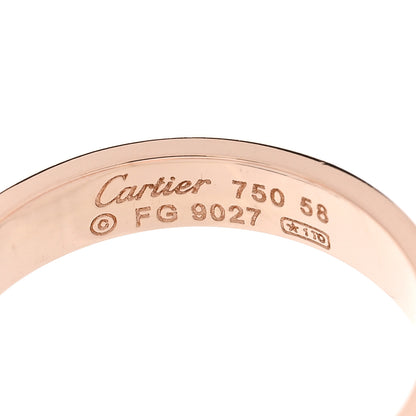 Cartier 18K Pink Gold 4mm LOVE Wedding Band Ring 58 8.25 4 of 4