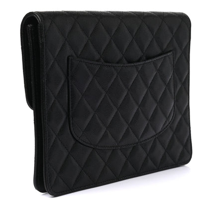 Chanel Caviar Quilted Square Flap Clutch Black 3 of 7