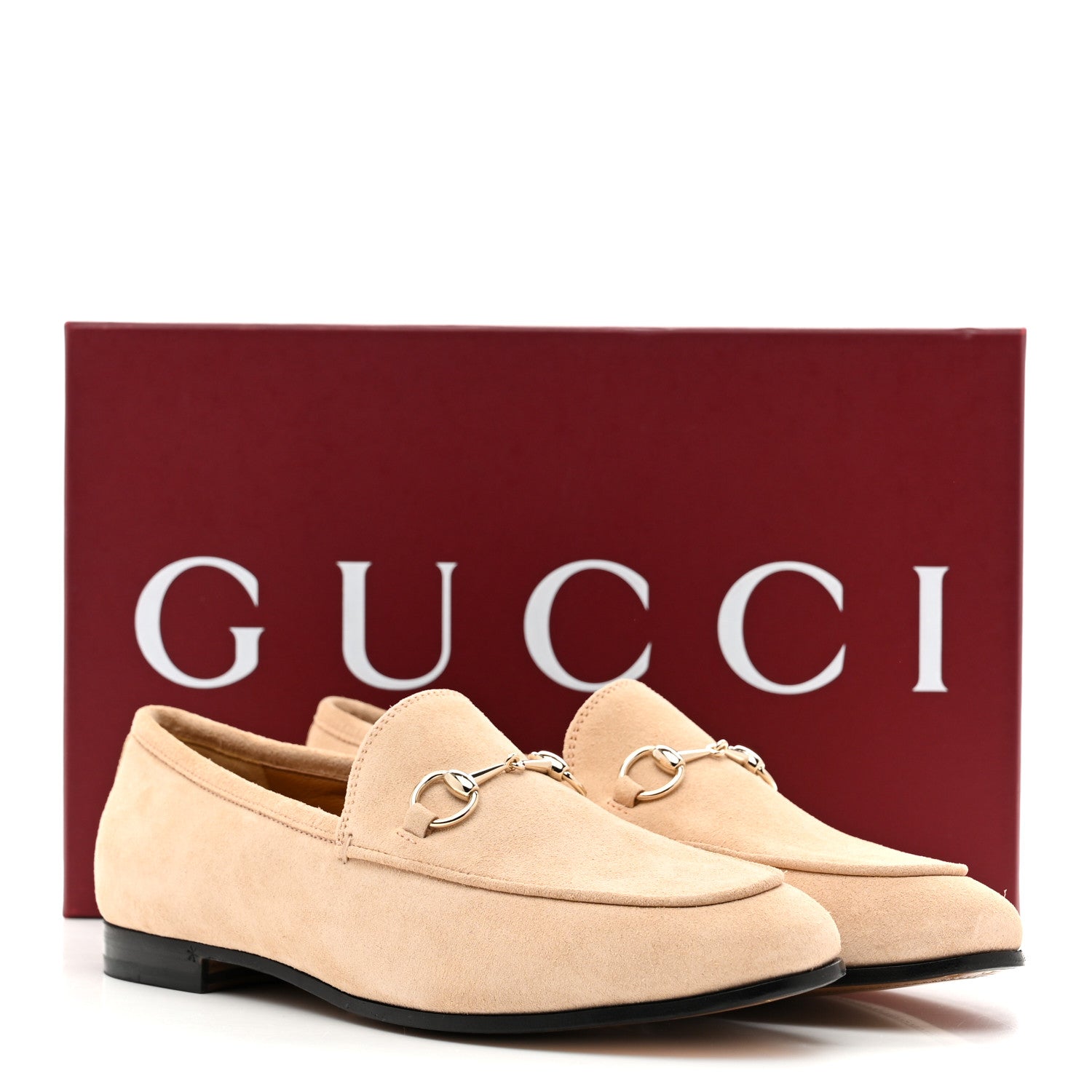 Gucci Suede Horsebit Womens Jordaan Loafers 39 Pink Sand 10 of 10