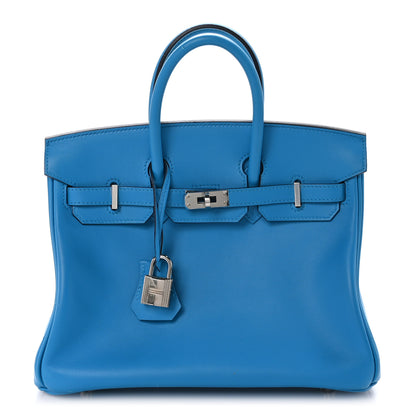 Hermes Swift Birkin 25 Bleu Frida 1 of 14