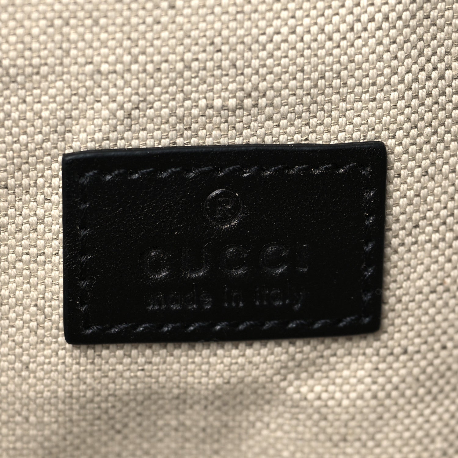 Gucci Calfskin GG Tennis Embossed Belt Bag Black 5 of 9