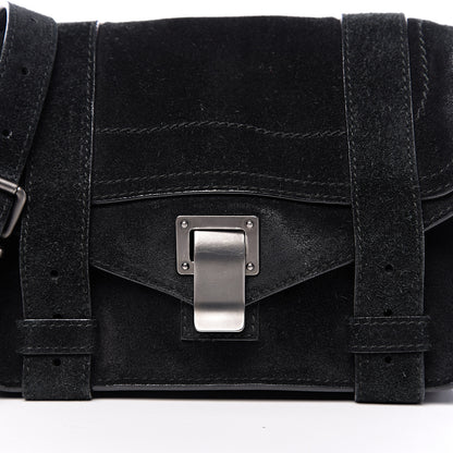 Proenza Schouler Suede PS1 Mini Pouch Messenger Bag Black 9 of 11