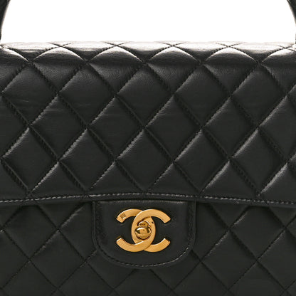 Chanel Lambskin Quilted Medium Rectangular Kelly Flap Bag Black 8 of 11