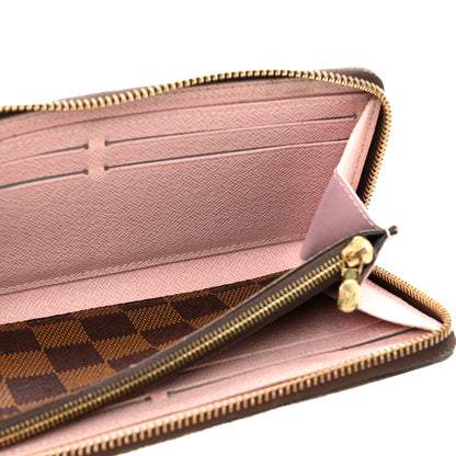 Louis Vuitton Damier Ebene Clemence Wallet Rose Ballerine 5 of 12