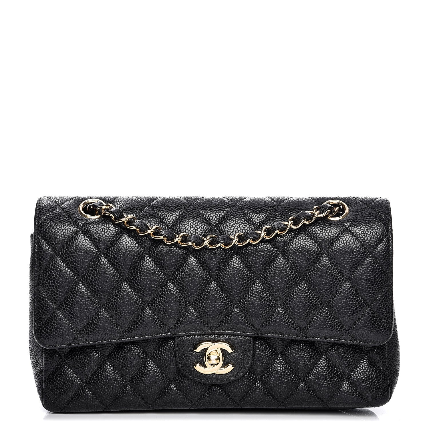 Chanel Caviar Quilted Medium Double Flap Black 1 of 15