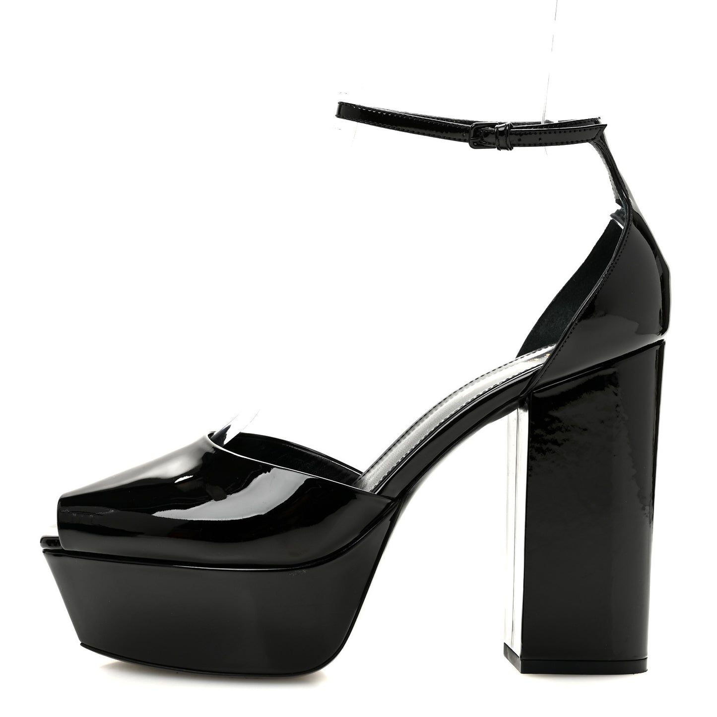 Patent Farrah 80 Platform Sandals 40 Black