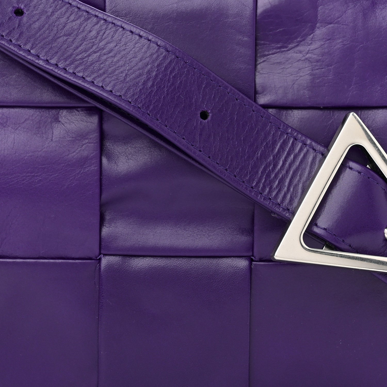Bottega Veneta Paper Calfskin Maxi Intreccio Cassette Crossbody Bag Purple 8 of 10