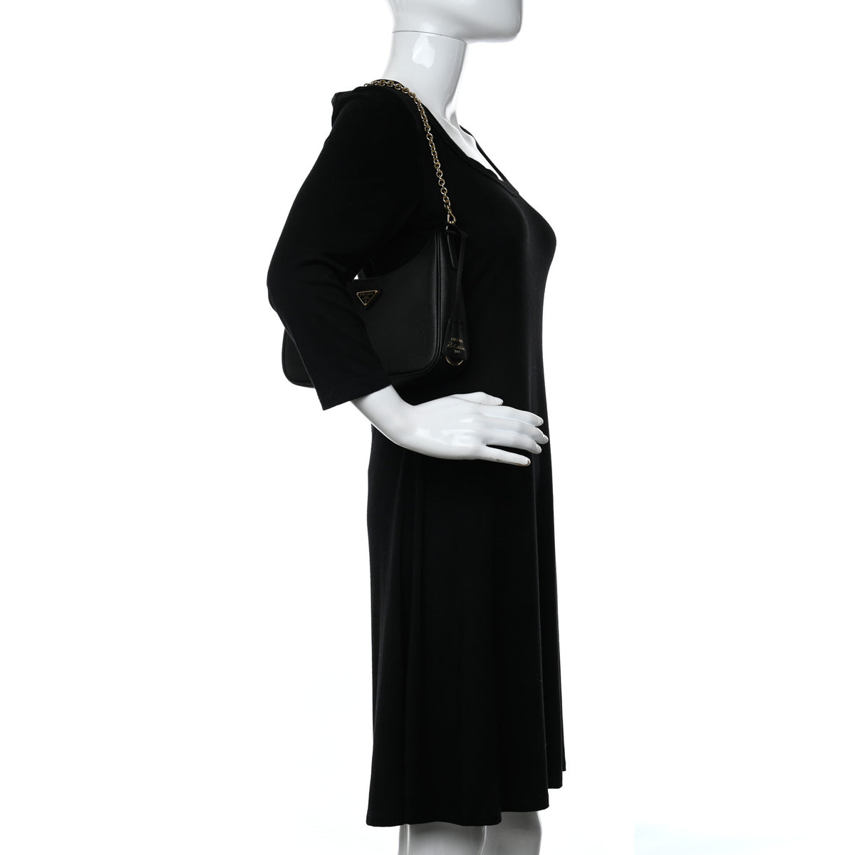 Prada Saffiano Lux Re-Edition 2005 Shoulder Bag Black 2 of 7