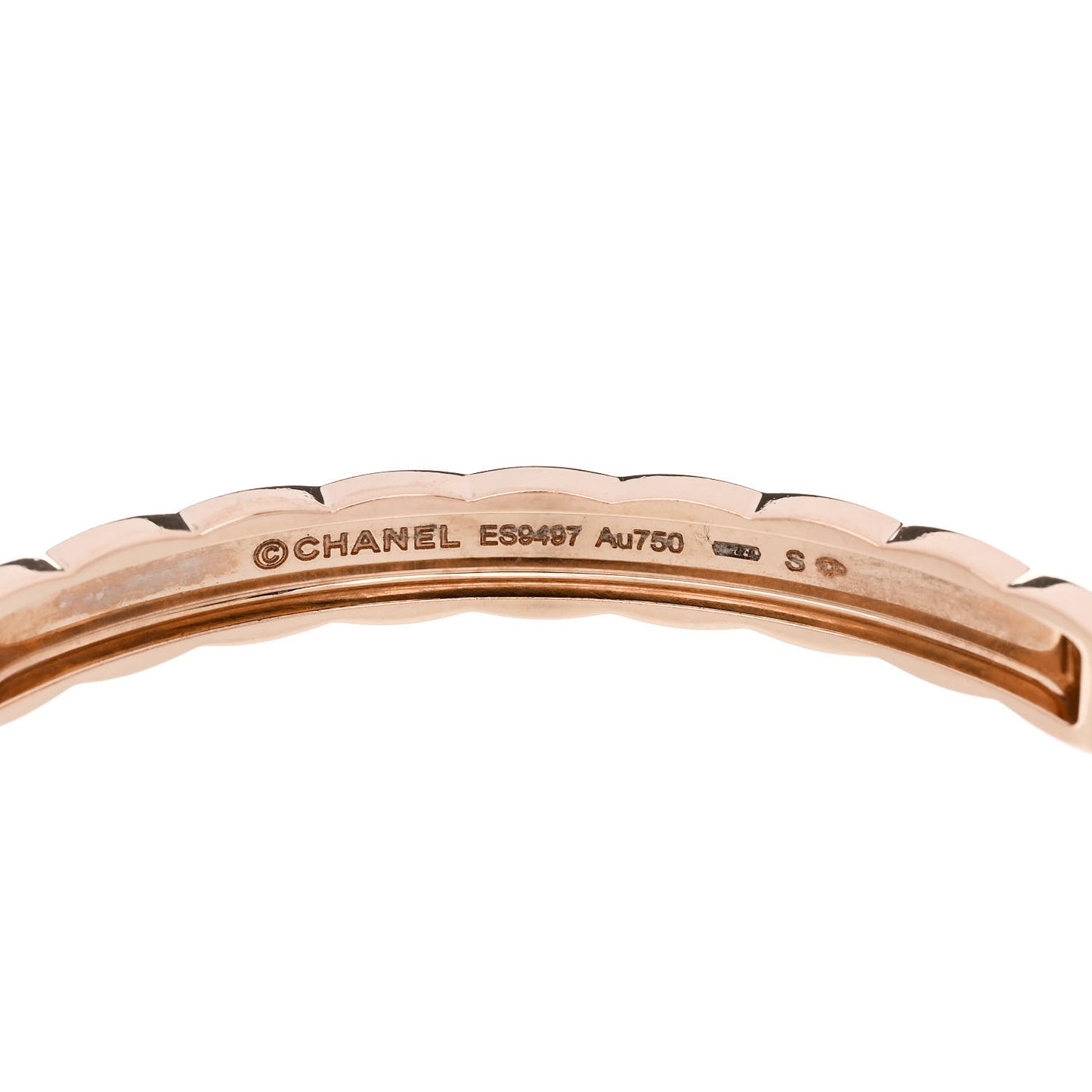 18K Beige Gold Coco Crush Bangle Bracelet S
