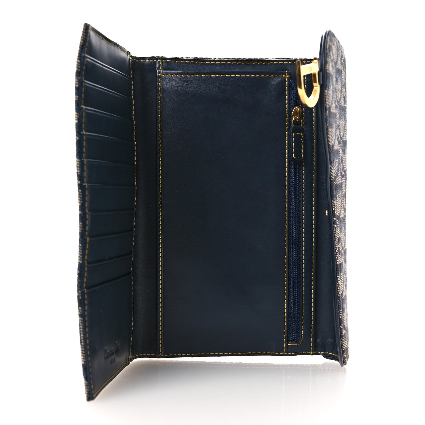 Monogram Saddle Large Zipped Wallet Blue