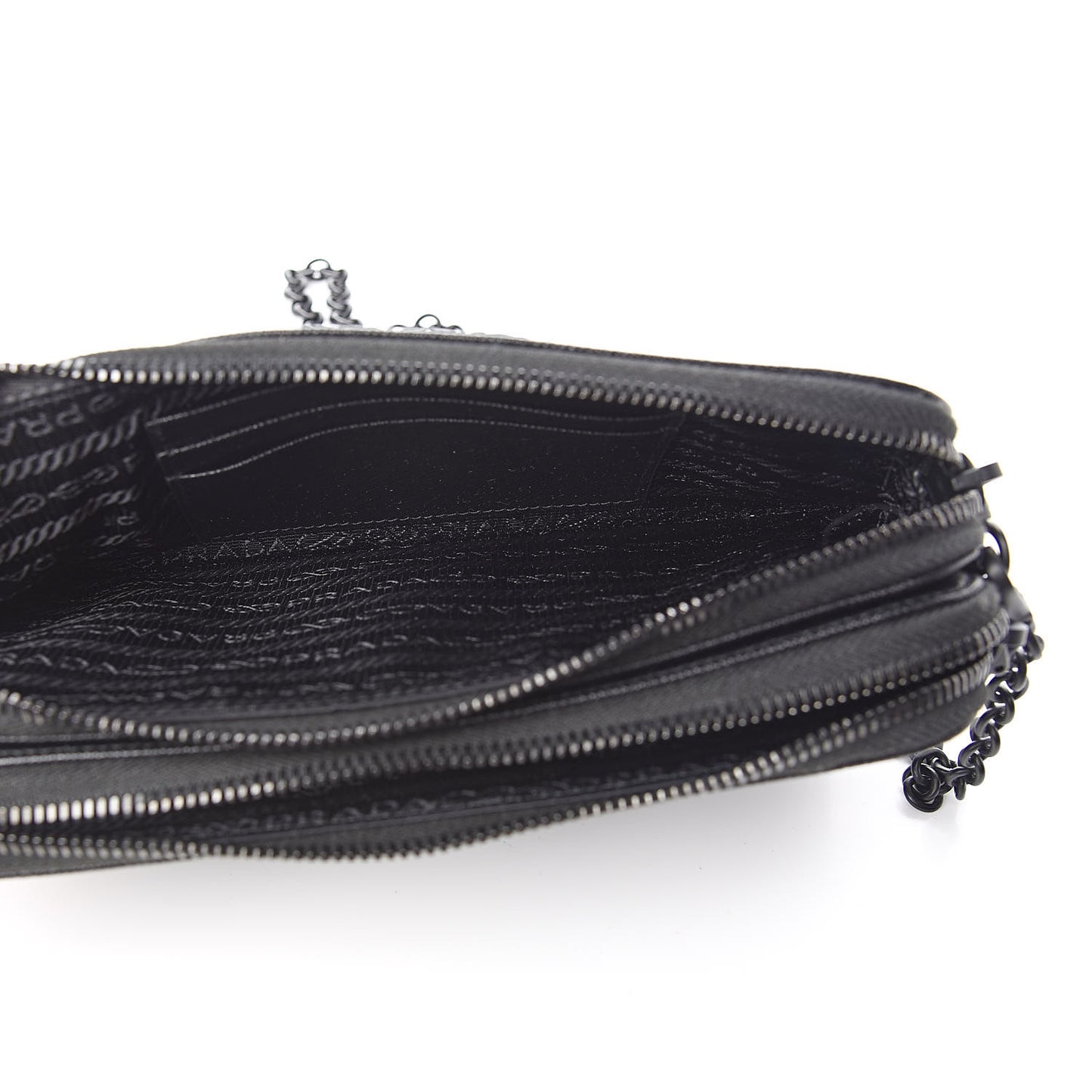 Saffiano Shine Mini Crossbody Bag Black
