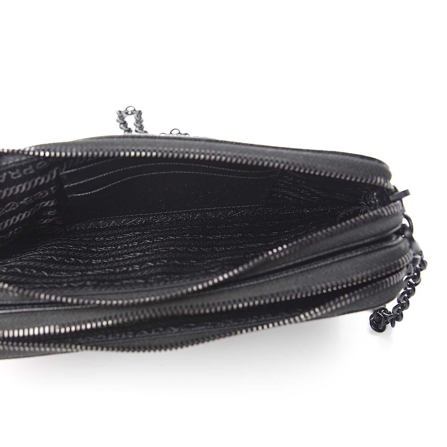 Prada Saffiano Shine Mini Crossbody Bag Black 5 of 10