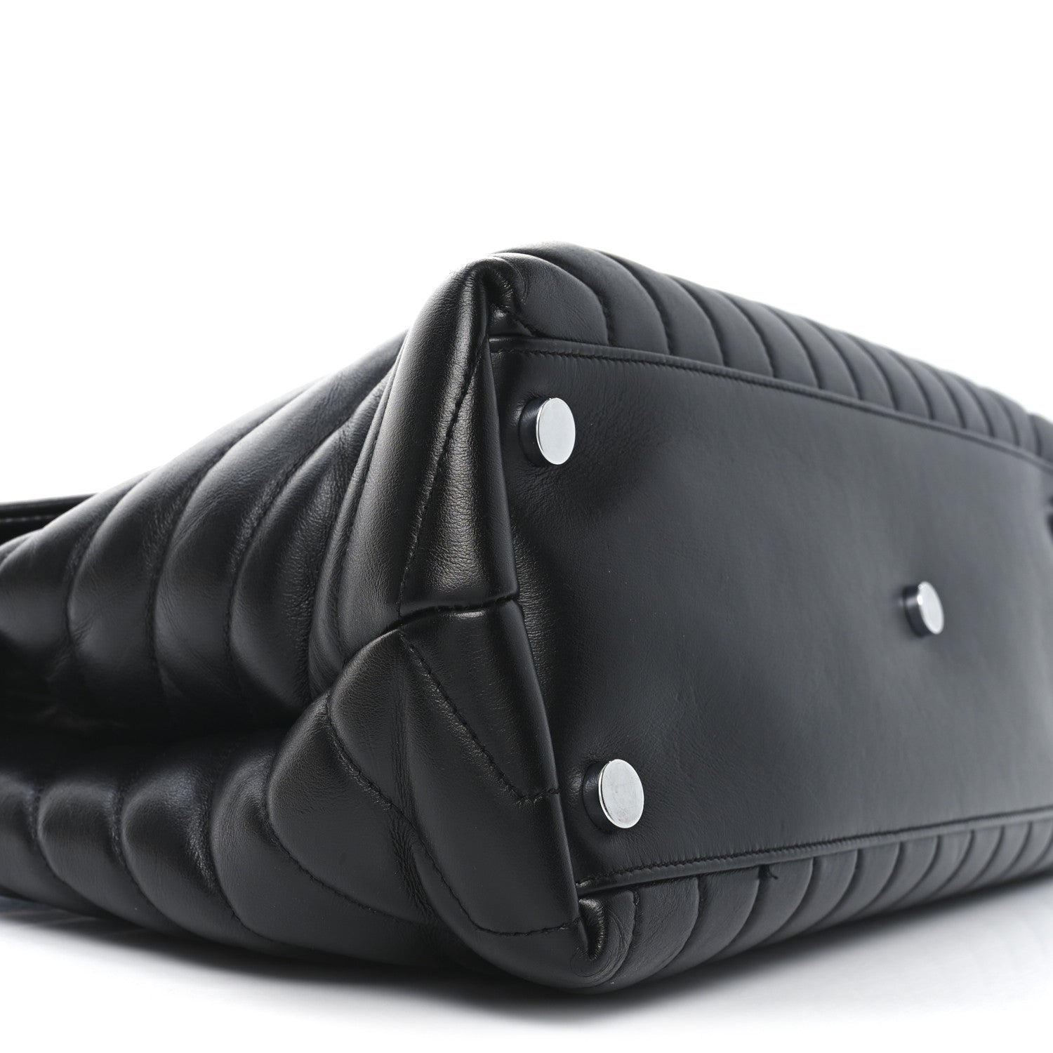 Saint Laurent Calfskin Y Quilted Monogram Large Loulou Chain Satchel Black 9 of 10