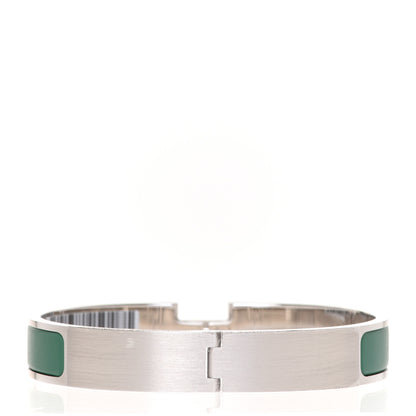 Hermes Narrow Enamel Clic Clac HH Bracelet T6 Menthe 3 of 6