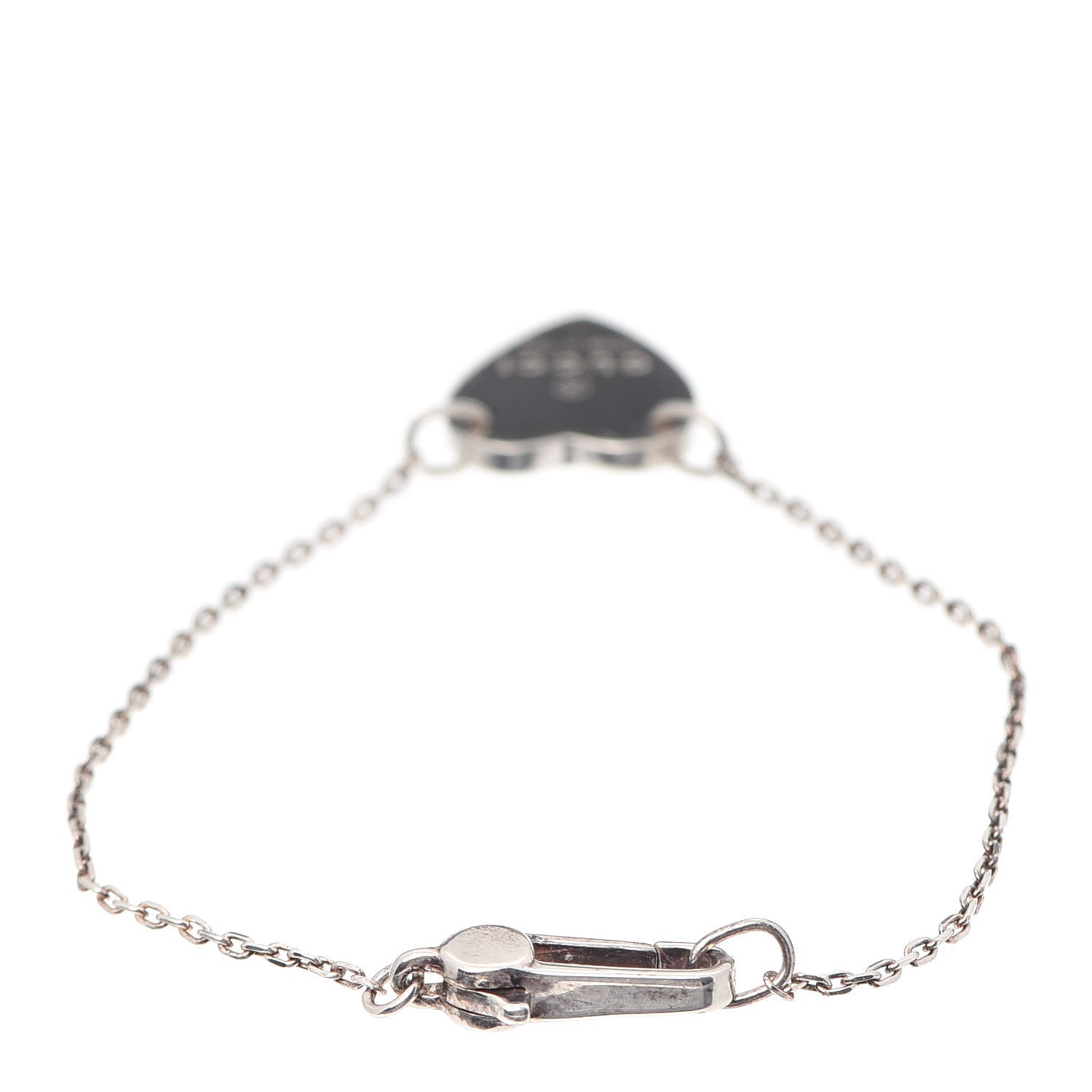 Gucci Sterling Silver Trademark Heart Bracelet 3 of 6