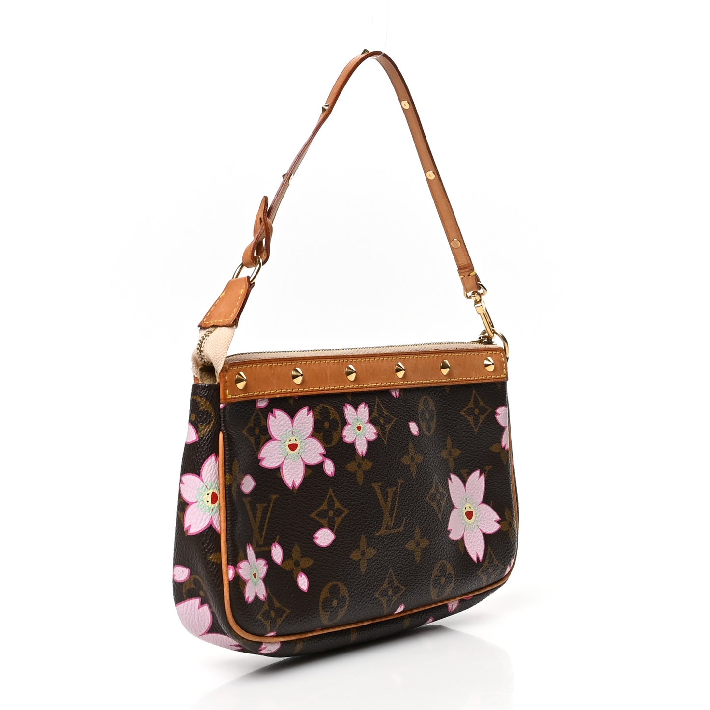 Monogram Cherry Blossom Pochette Accessories Brown