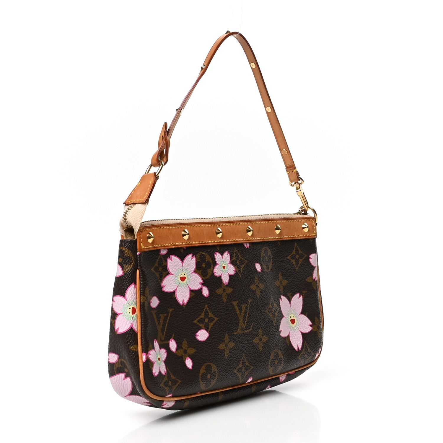 Louis Vuitton Monogram Cherry Blossom Pochette Accessories Brown 3 of 9