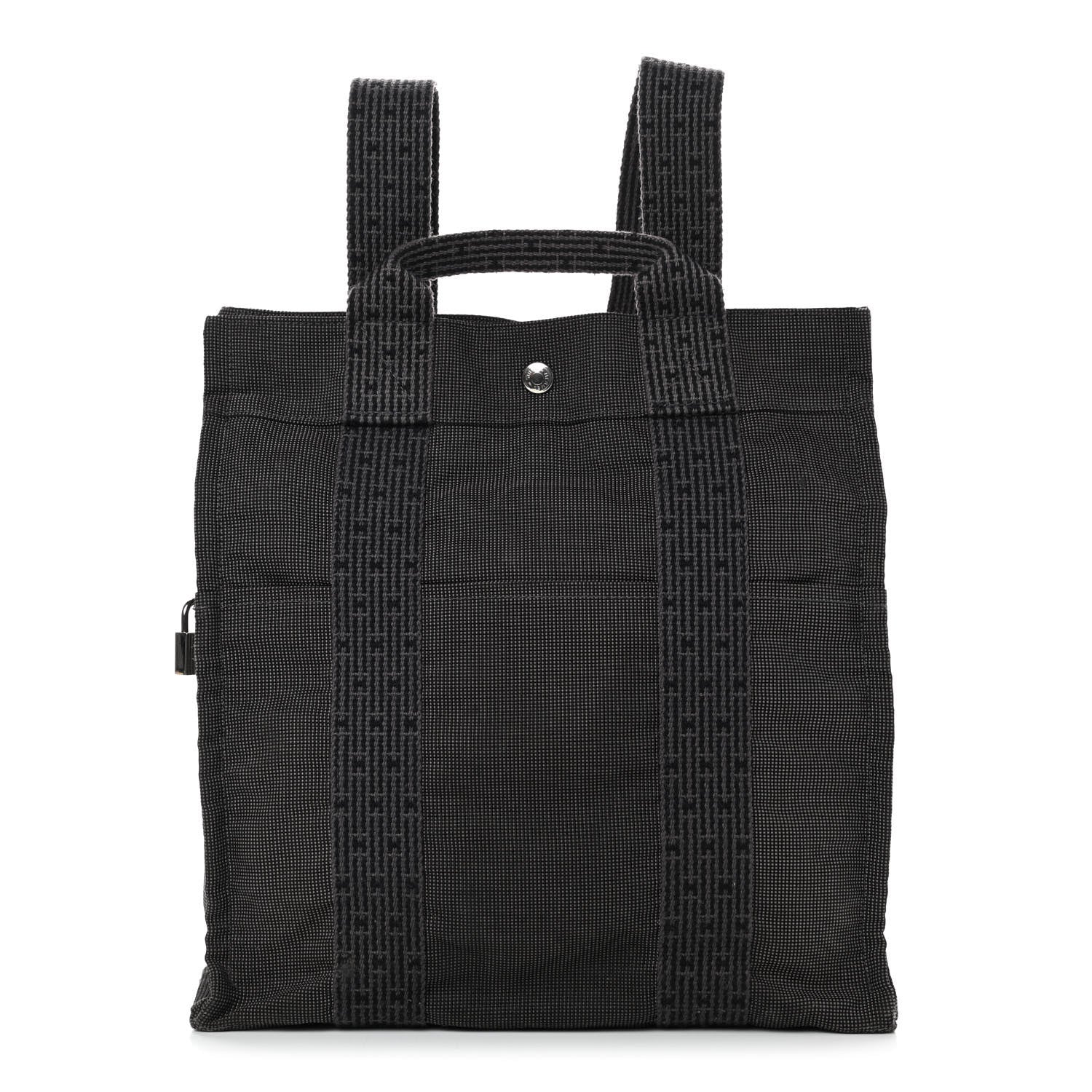 Hermes Canvas Herline Backpack Grey 2 of 22