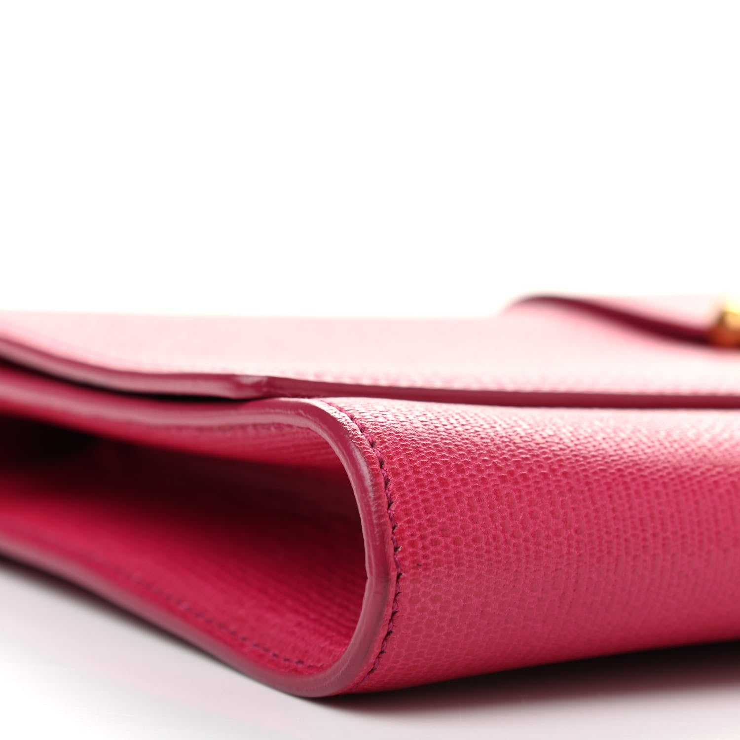 Saint Laurent Calfskin Classic Y Ligne Clutch Fuchsia 8 of 11