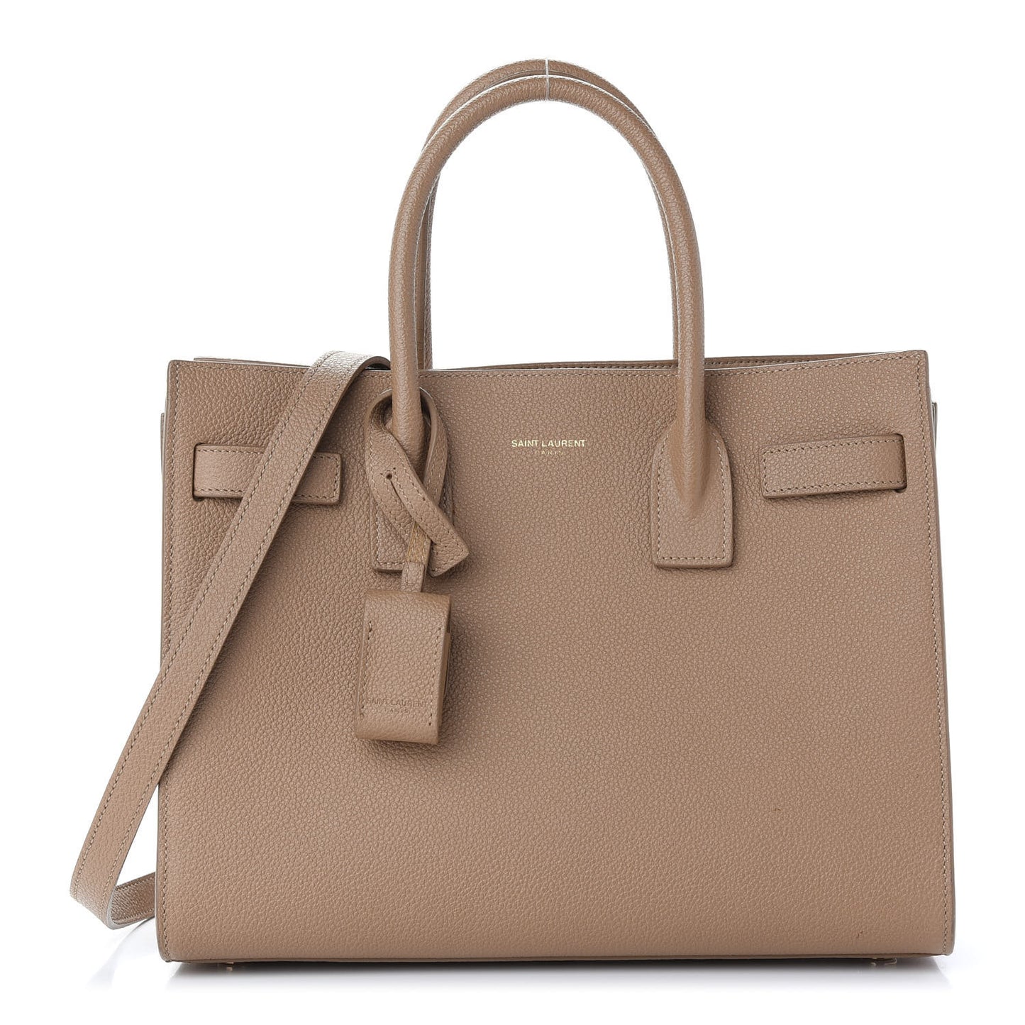 Grained Calfskin Baby Sac De Jour Taupe