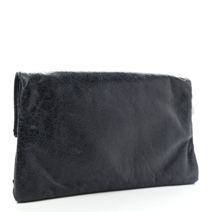 Balenciaga Agneau Classic Hardware Envelope Clutch Dark Night 7 of 8