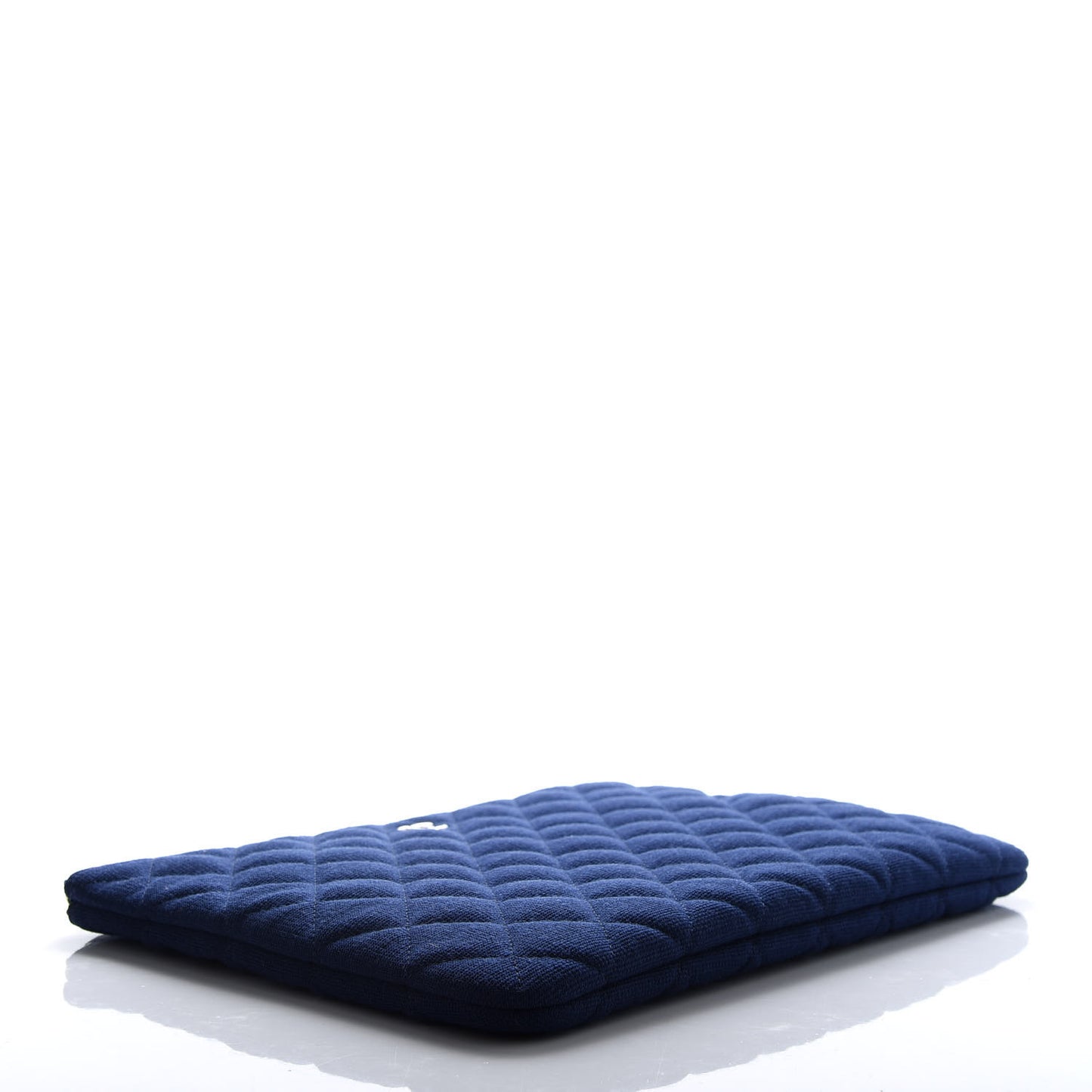 Jersey Quilted Medium Cosmetic Case Blue