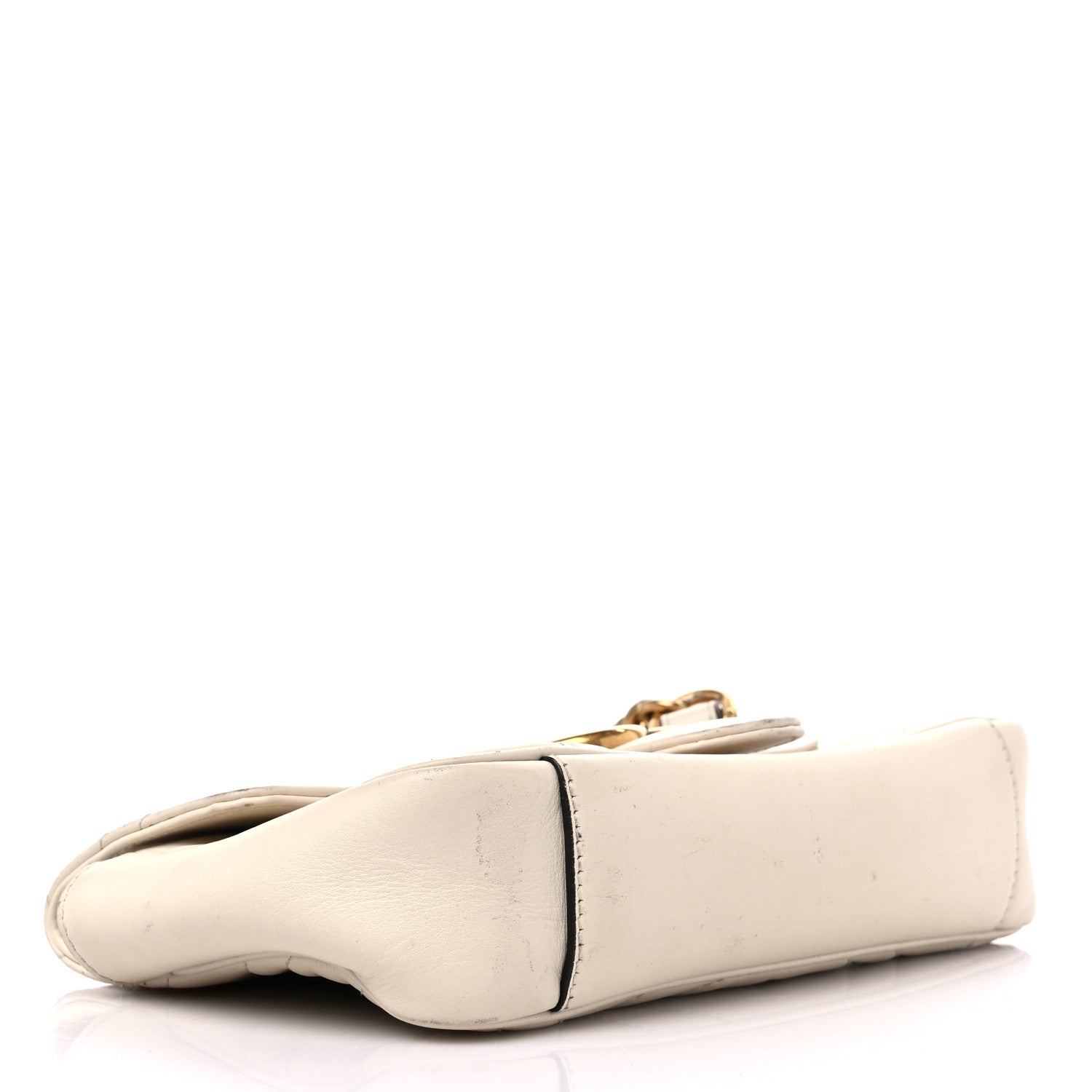 Gucci Calfskin Matelasse Mini GG Marmont Shoulder Bag White 4 of 18