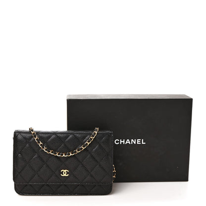 Chanel Caviar Quilted Wallet on Chain WOC Black 10 of 10
