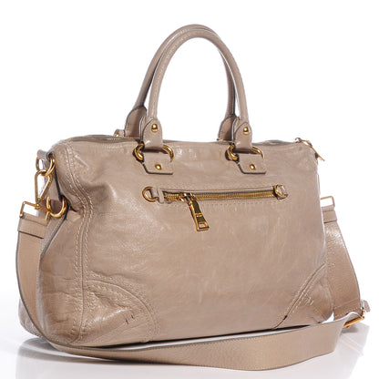 Prada Vitello Shine Bauletto Pomice 3 of 10
