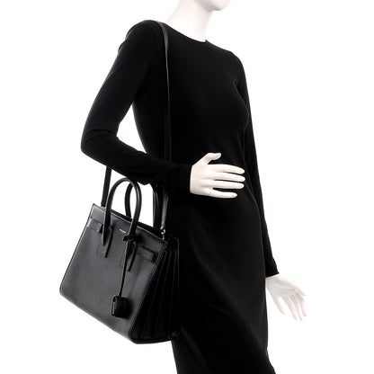 Saint Laurent Calfskin Small Sac De Jour Black 3 of 12