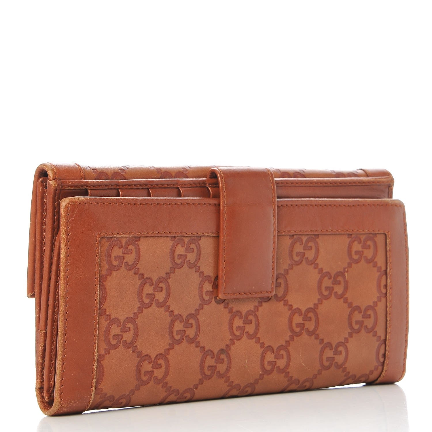 Gucci Guccissima Punch Continental Flap Wallet Brown 3 of 11