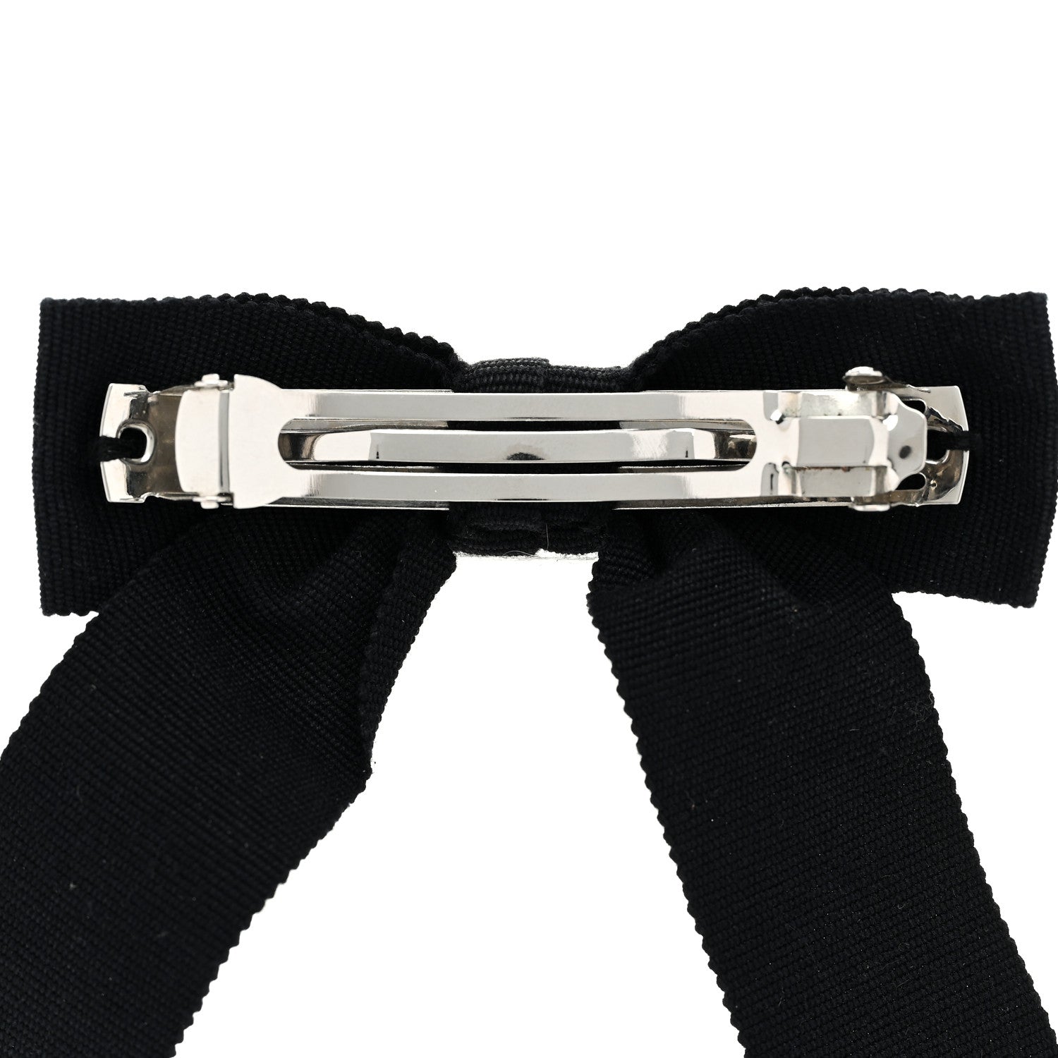 Chanel Canvas Bow CC Hair Clip Black 3 of 3