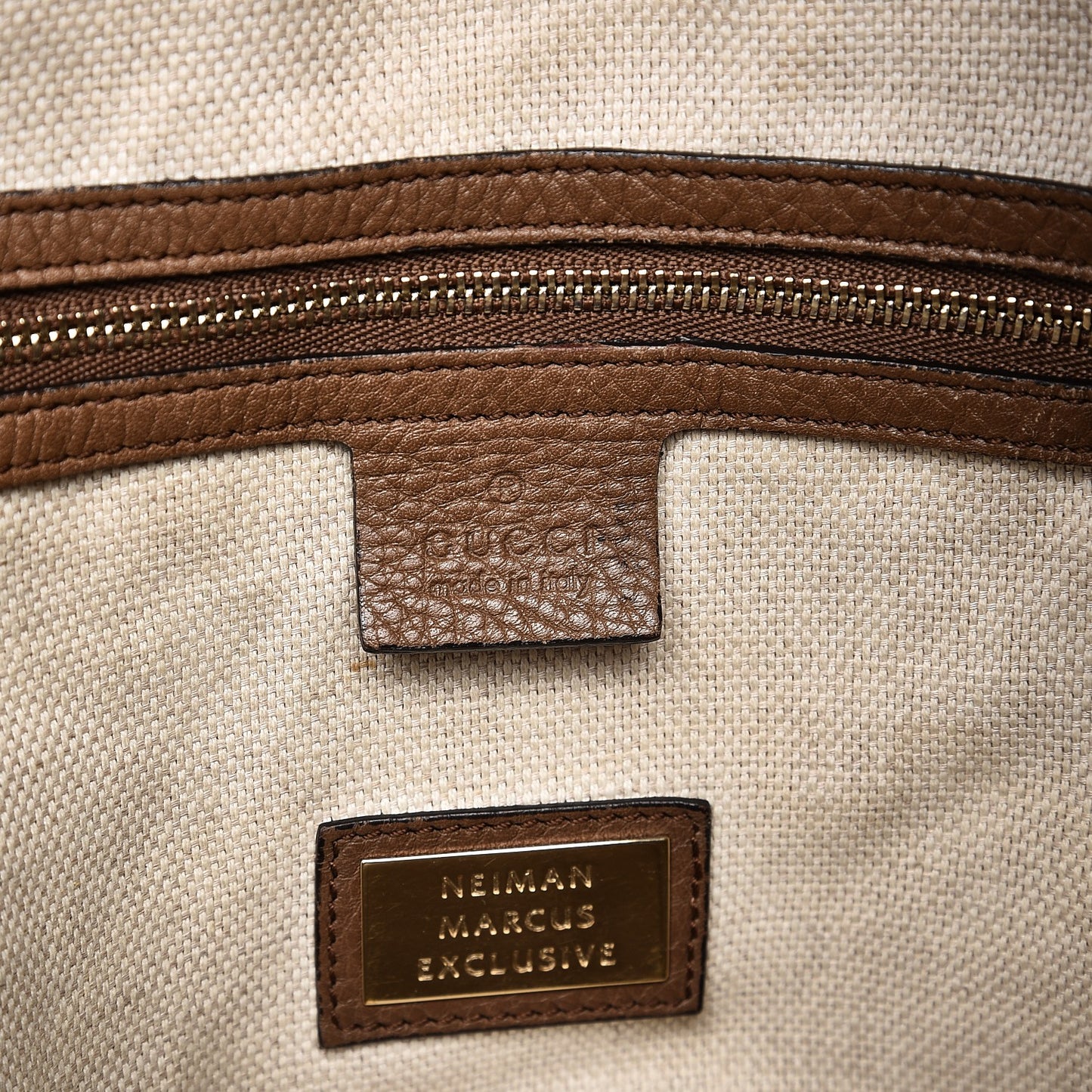 Pebbled Calfskin Medium Soho Shoulder Bag Brown
