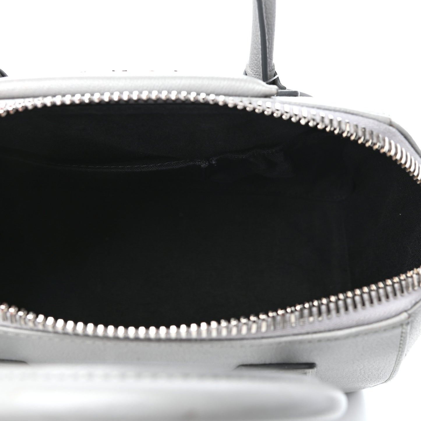 Sugar Goatskin Small Antigona Pearl Grey