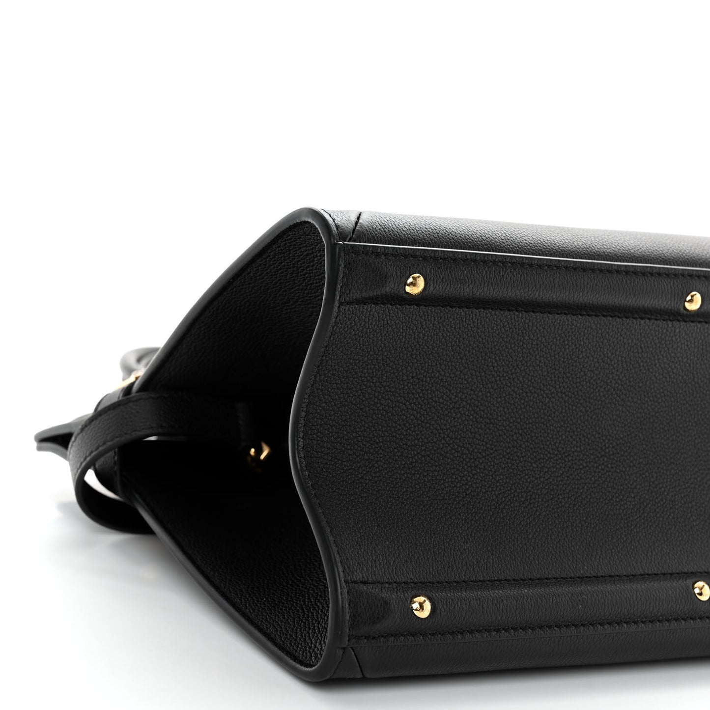 Grained Calfskin Steamer MM Black Chataigne