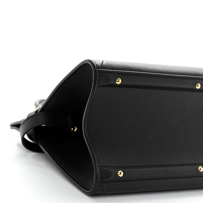 Louis Vuitton Grained Calfskin Steamer MM Black Chataigne 9 of 10