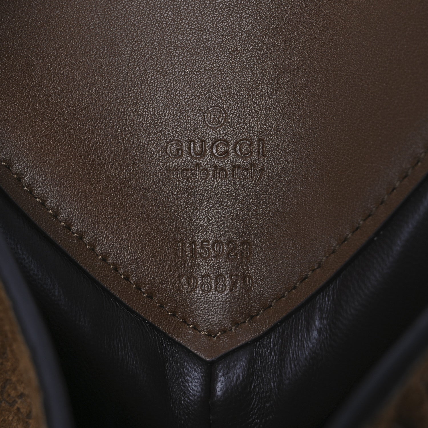 Gucci Micro GG Suede B Maxi Shoulder Bag Brown 7 of 10