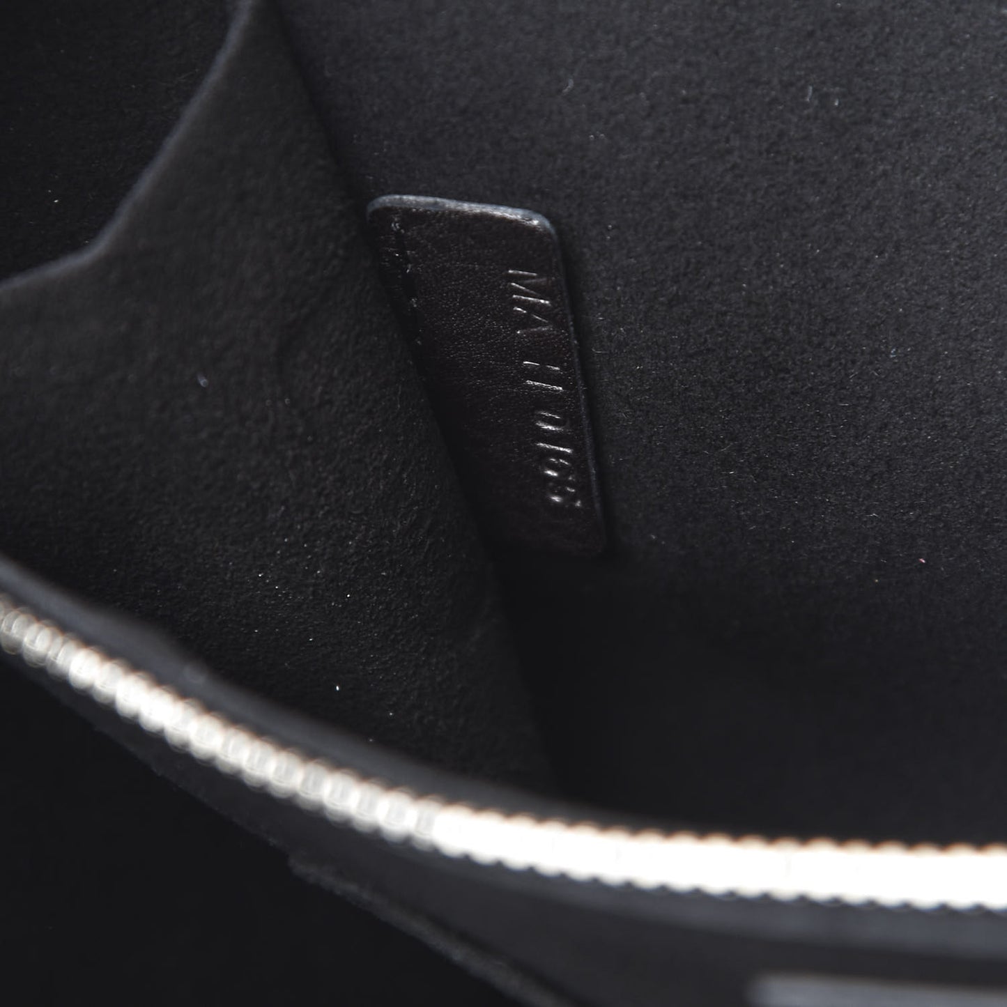 Grained Calfskin Small Shark Lock Satchel Black