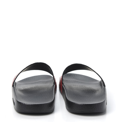 Gucci Guccissima Signature Womens Slide Sandals 40 Hibiscus Red 6 of 9