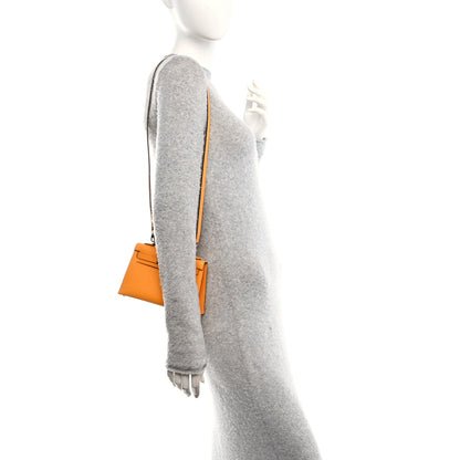 Hermes Epsom Horseshoe Mini Kelly Sellier 20 Jaune D'Or Bleu Glacier 2 of 11