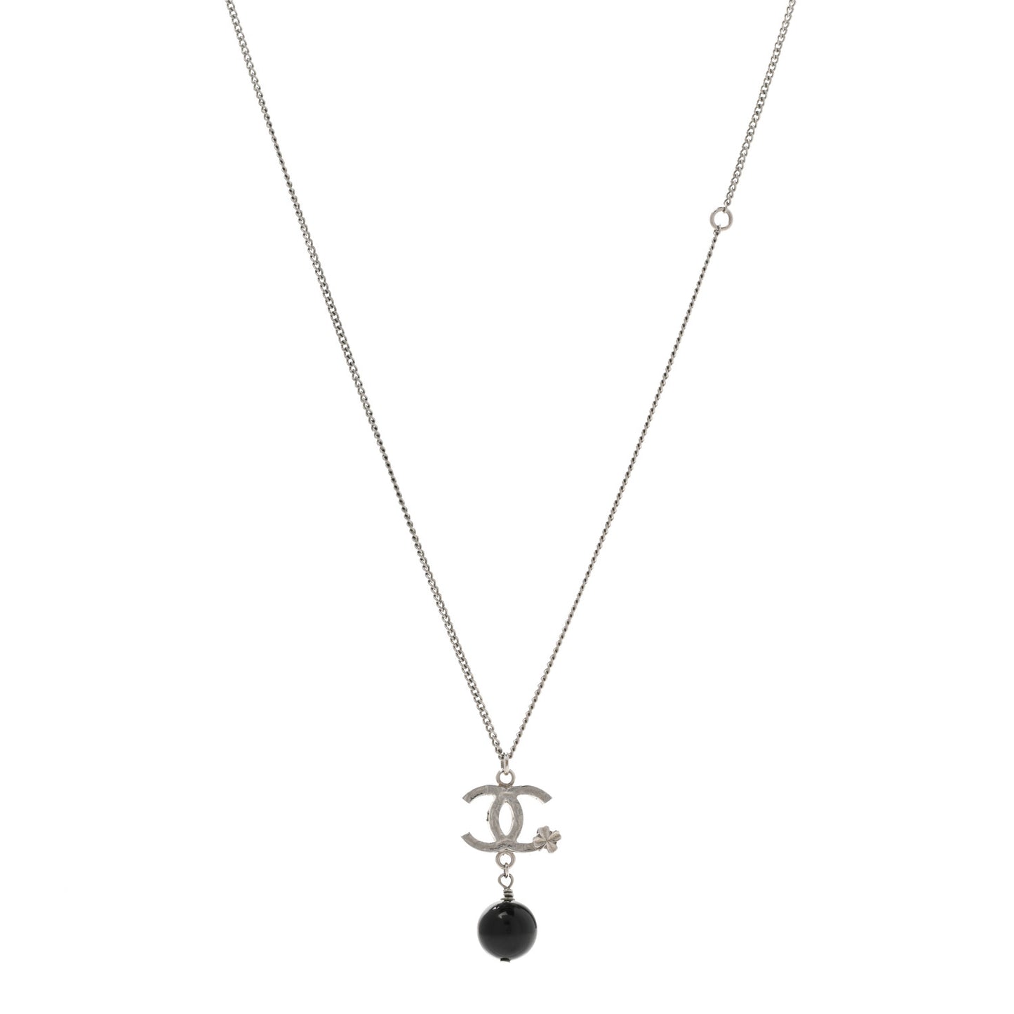 CC Bead Drop Necklace Black