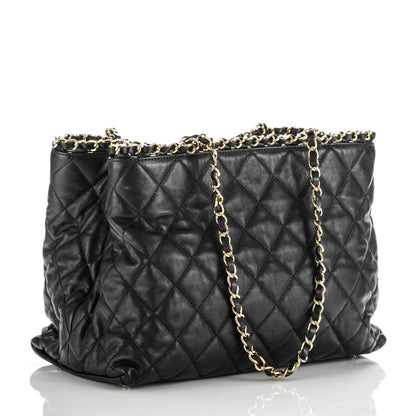 Chanel Calfskin Quilted Small Chain Me Tote Black 3 of 7